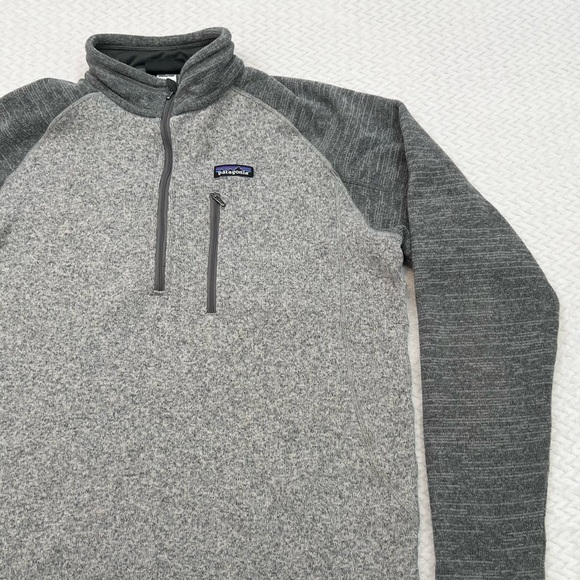 Patagonia Pullover Gray Better Sweater 1/4 Zip Fleece Outdoor Layer - Mens LARGE - Picture 2 of 7